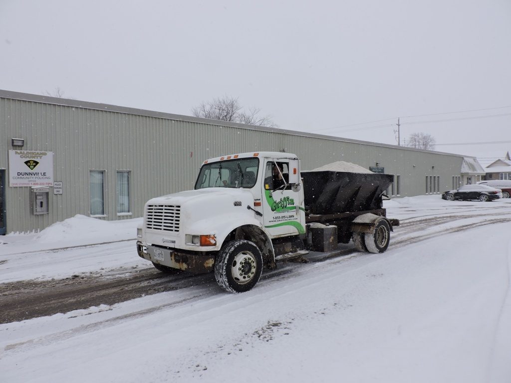 Griffin Salt truck in Snowy Weather